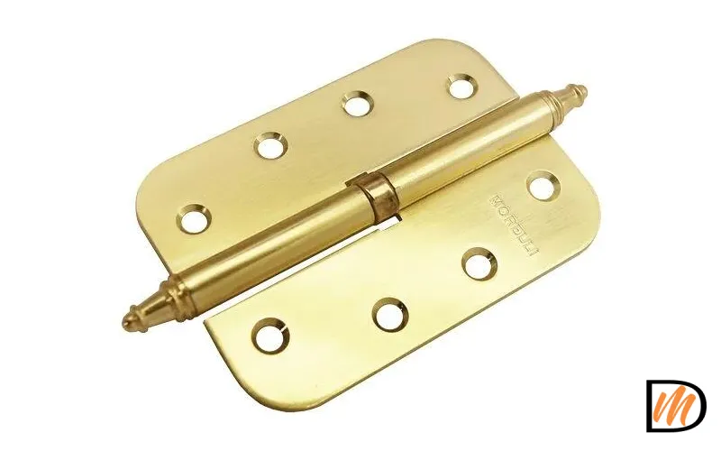 Петля стальная скругленная правая MS-C 100X70X2.5 золото матовое  MSK-9009817