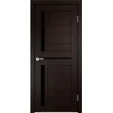 Дверное полотно Экошпон DUPLEX 3 700х2000 цвет Венге стекло Лакобель черное Левое/Правое VD011149