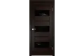 Дверное полотно Экошпон ДУПЛЕКС 12 600х2000 цвет Венге стекло Лакобель черное Левое/Правое VD011402
