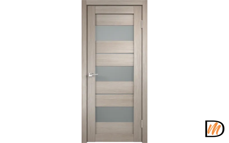 Дверное полотно Экошпон DUPLEX 12 800х2000 цвет Капучино стекло Мателюкс Левое/Правое VD011439