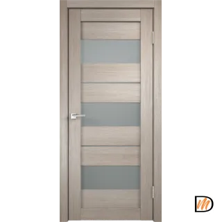 Дверное полотно Экошпон DUPLEX 12 900х2000 цвет Капучино стекло Мателюкс Левое/Правое VD011822