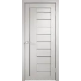 Дверное полотно Экошпон LINEA 3 900х2000 цвет Дуб белый стекло Лакобель белое Левое/Правое VD013474