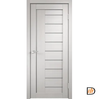 Дверное полотно Экошпон LINEA 3 900х2000 цвет Дуб белый стекло Лакобель белое Левое/Правое VD013474