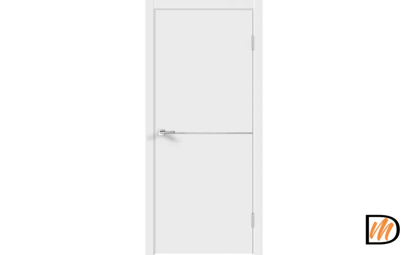 Дверное полотно Экошпон Galant H1 800х2000 цвет Белый Эмалит Левое/Правое VD023629