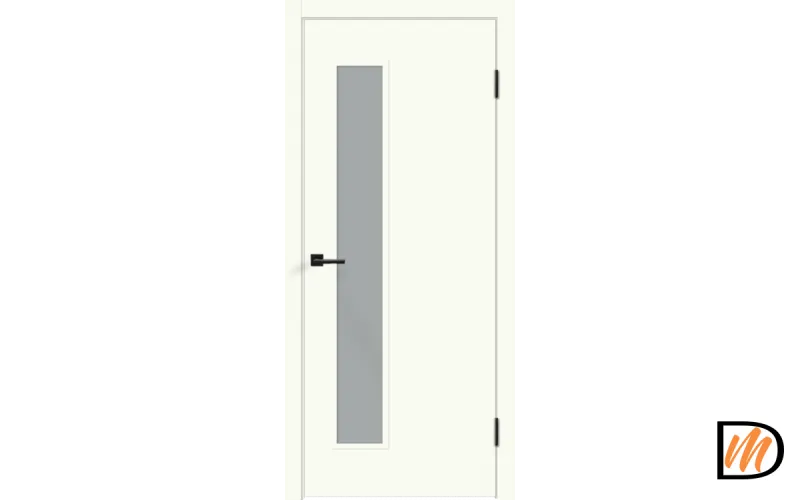 Дверное полотно Экошпон Galant L3 800х2000 цвет Молочный Эмалит стекло Мателюкс Левое/Правое VD025391