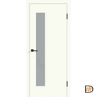 Дверное полотно Экошпон Galant L3 900х2000 цвет Молочный Эмалит стекло Мателюкс Левое/Правое VD025392