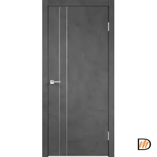 Дверное полотно Экошпон TECHNO облегченное М2 800х2000 цвет Муар темно-серый Левое/Правое VD080221