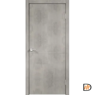 Дверное полотно Экошпон TECHNO H1 900х2000 цвет Муар светло-серый Левое/Правое VD080235