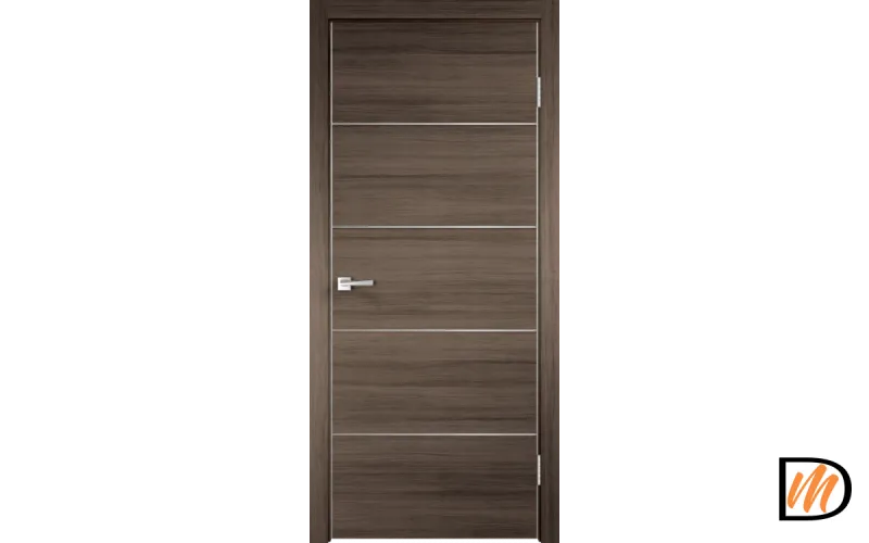 Дверное полотно Экошпон TECHNO H4 800х2000 цвет Дуб серый поперечный Левое/Правое VD080293