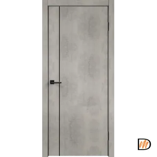 Дверное полотно Экошпон TECHNO BLACK MV1 800х2000 цвет Муар светло-серый Левое/Правое VD080735