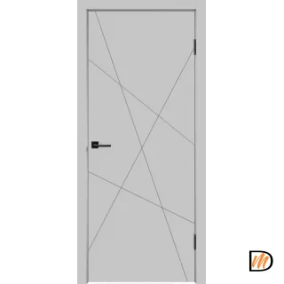 Дверное полотно Эмаль SCANDI S 600х2000 цвет Светло-серый Левое/Правое VD1000121