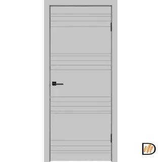 Дверное полотно Эмаль SCANDI N 600х2000 цвет Светло-серый Левое/Правое VD1000193