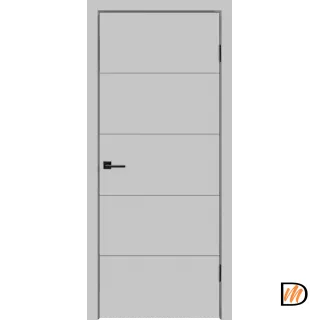 Дверное полотно Эмаль SCANDI F 700х2000 цвет Светло-серый Левое/Правое VD1000198