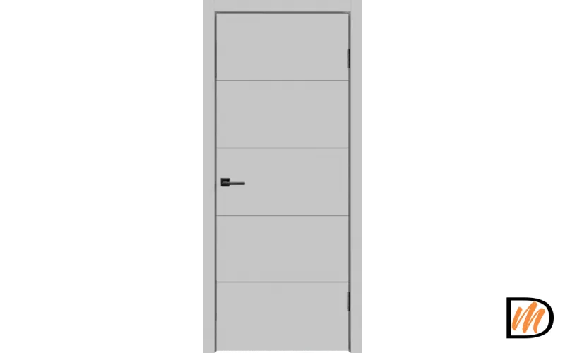 Дверное полотно Эмаль SCANDI F 700х2000 цвет Светло-серый Левое/Правое VD1000198