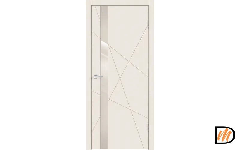 Дверное полотно Эмаль SCANDI S Z1 800х2000 цвет Слоновая кость стекло Лакобель слоновая кость Левое/Правое VD1000654
