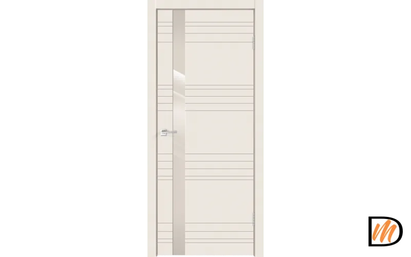 Дверное полотно Эмаль SCANDI N Z1 800х2000 цвет Слоновая кость стекло Лакобель слоновая кость Левое/Правое VD1000865