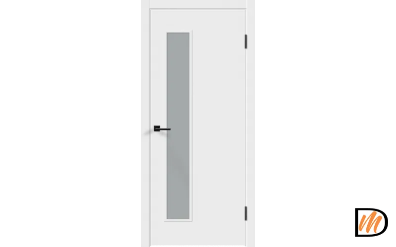 Дверное полотно Эмаль Flat L3 800х2000 цвет Белый стекло Мателюкс Левое/Правое VD1002083