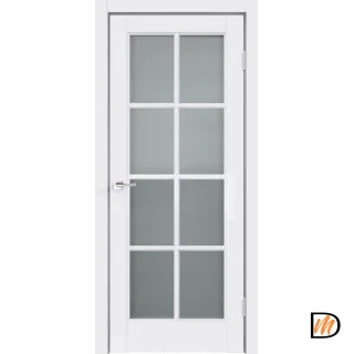 Дверное полотно Эмаль SCANDI 4V 600х2000 цвет Белый стекло Мателюкс Правое VD1002249