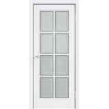 Дверное полотно Эмаль SCANDI 4V 800х2000 цвет Белый стекло Мателюкс, Английская решетка Левое VD1002259