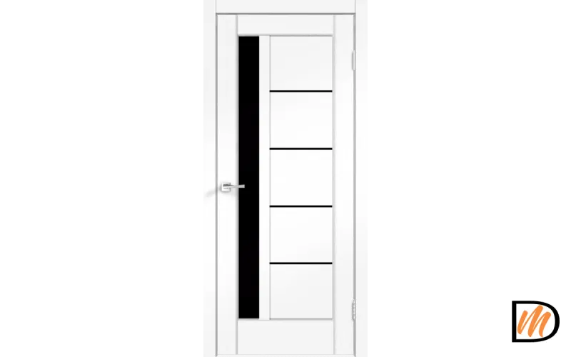 Дверное полотно SoftTouch SoftTouch PREMIER 3 700х2000 цвет Ясень белый структурный стекло Лакобель черное Левое/Правое VD1035520