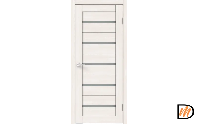 Дверное полотно ECO FLEX CITY 7 600х2000 Цвет Дуб Бьянко стекло Мателюкс Левое/Правое VD1040398