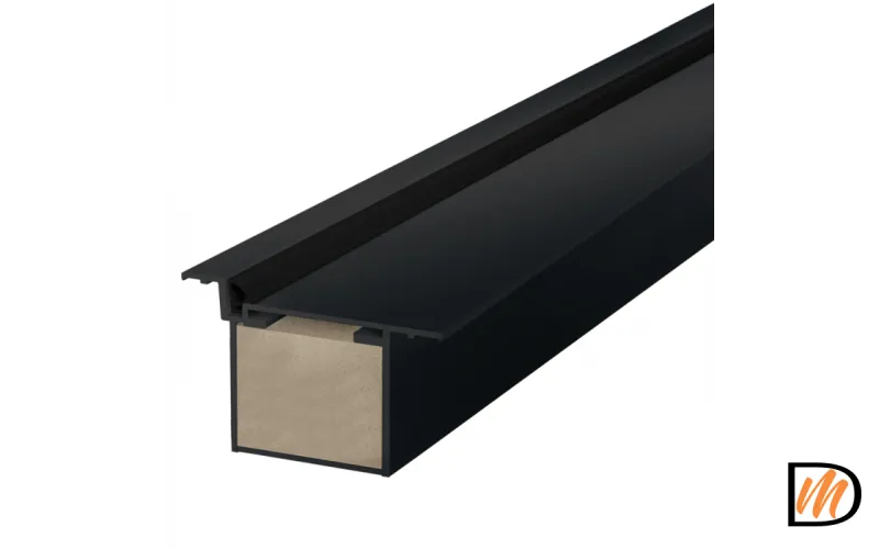 коробка INVISIBLE под покраску черный 2 стойки (2053мм, запил под 45°) и перекладина 1050мм Левое VD1081036