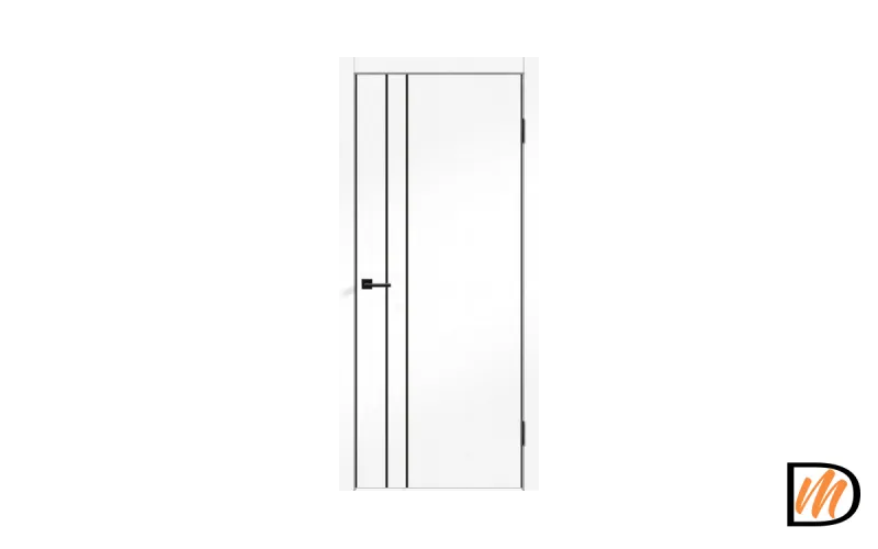 Дверное полотно SoftTouch TECHNO BLACK M2 600х2000 цвет Ясень белый структурный Левое/Правое VD1100228