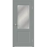 Дверное полотно EMALUX VILLA 2V 600х2000 цвет Серый Агат стекло Грани Мателюкс Левое/Правое VD1290515