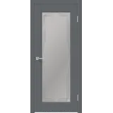 Дверное полотно EMALUX VILLA 4V 900х2000 цвет Вулкан стекло каленое Мателюкс Грани Левое/Правое VD1291126