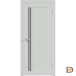 Дверное полотно EMALUX XLINE 8 800х2000 цвет Доломит стекло Лакобель черное Левое/Правое VD1291354
