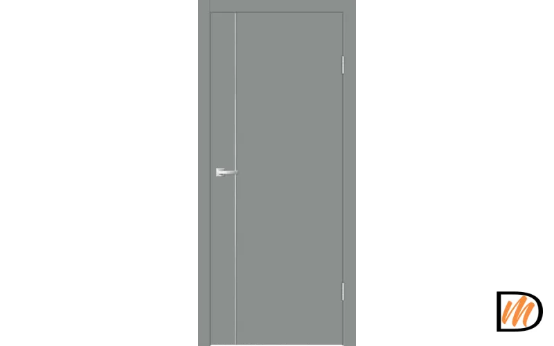 Дверное полотно EMALUX Galant M1 800х2000 цвет Серый Агат Левое/Правое VD1300181