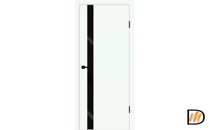 Дверное полотно EMALUX Galant Z1 900х2000 цвет Эльбрус стекло Лакобель черное Левое/Правое VD1300444