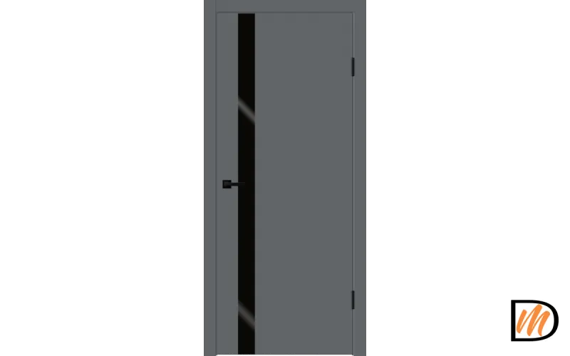 Дверное полотно EMALUX Galant Z1 900х2000 цвет Вулкан стекло Лакобель черное Левое/Правое VD1300488