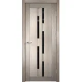 Дверное полотно 3D FLEX UNICA 7 800х2000 цвет Капучино стекло Лакобель черное Левое/Правое VD500329