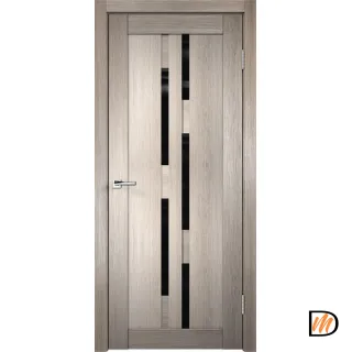 Дверное полотно 3D FLEX UNICA 7 800х2000 цвет Капучино стекло Лакобель черное Левое/Правое VD500329