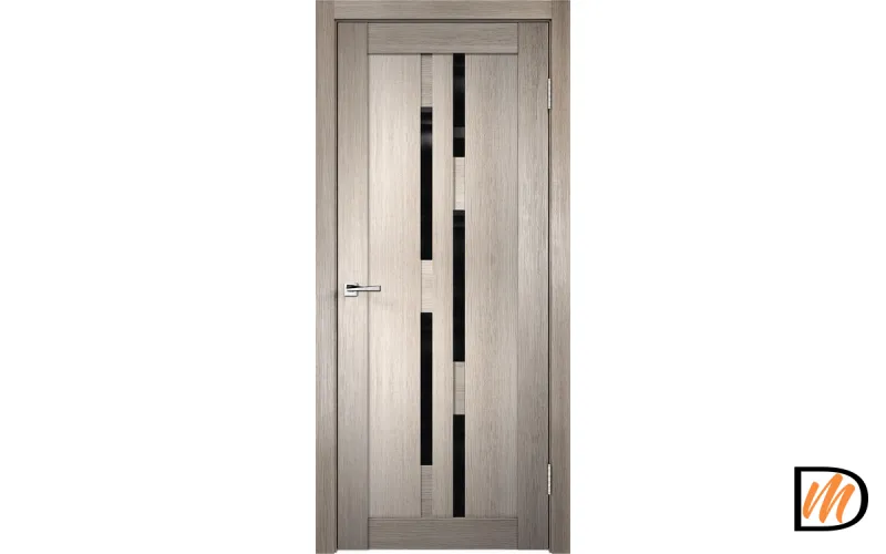 Дверное полотно 3D FLEX UNICA 7 900х2000 цвет Капучино стекло Лакобель черное Левое/Правое VD500330