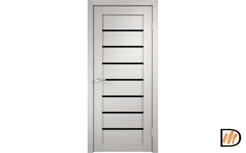 Дверное полотно 3D FLEX UNICA 1 800х2000 цвет Белый стекло Лакобель черное Левое/Правое VD500680