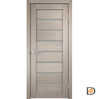 Дверное полотно 3D FLEX UNICA 1 600х2000 цвет Капучино стекло Лакобель черное Левое/Правое VD500753