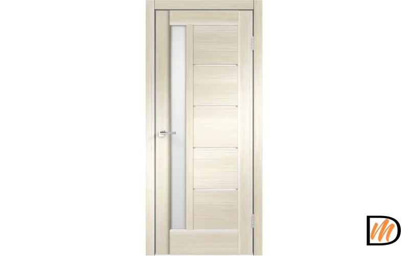 Дверное полотно Экошпон PREMIER 3 800х2000 цвет Ясень Японский стекло Лакобель белое Левое/Правое VD800043