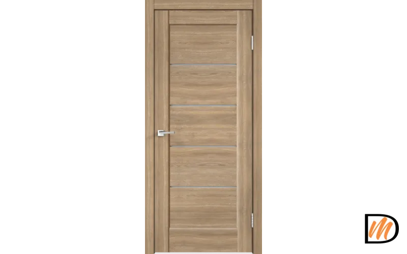 Дверное полотно Экошпон PREMIER 1 800х2000 цвет Дуб Европейский стекло Мателюкс Левое/Правое VD800111