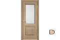Дверное полотно Экошпон АЛЬТО 6 700х2000 цвет Дуб Европейский стекло Мателюкс, контур №1 Левое/Правое VD810154