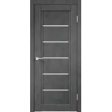 Дверное полотно Экошпон NEXT 1 700х2000 цвет Муар темно-серый стекло Мателюкс Левое/Правое VD820083