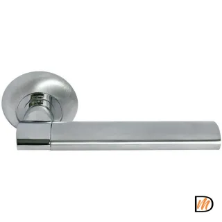 Ручка дверная "Agbar" MH-21 хром матовый/хром  MSK-9013445