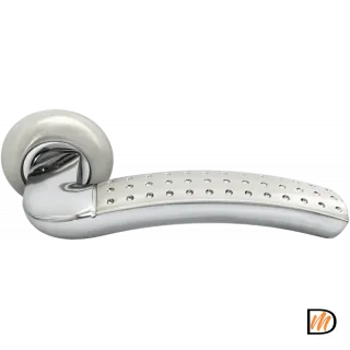 Ручка дверная RAP 7 никель белый/хром  MSK-9010028