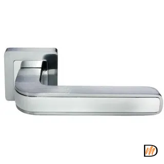 Ручка дверная "EON" MH-46 S55 хром матовый/хром  MSK-9012227
