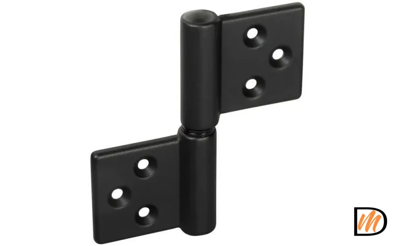 Петля карточная с круглой осью разобранная CH-R 85X82 черный  MSK-9012499