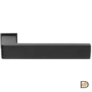 Ручка дверная, с невидимой квадратной розеткой HORIZONT-SM черный  MSK-9012732