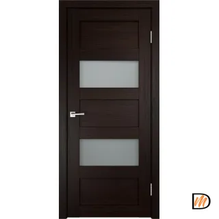 Дверное полотно Экошпон TREND 2V 600х2000 цвет Венге стекло Мателюкс Левое/Правое VD010090