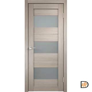 Дверное полотно Экошпон DUPLEX 5 600х2000 цвет Капучино стекло Мателюкс Левое/Правое VD010962