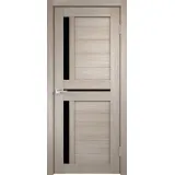 Дверное полотно Экошпон DUPLEX 3 600х2000 цвет Капучино стекло Лакобель черное Левое/Правое VD011155